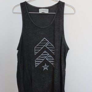 Barry's Bootcamp Striped Chevron Vintage Burnout Tank